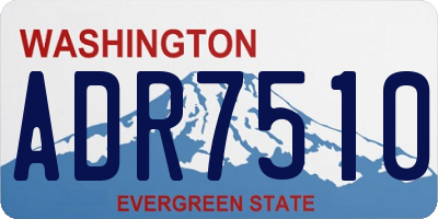 WA license plate ADR7510