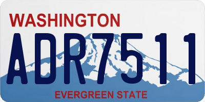 WA license plate ADR7511