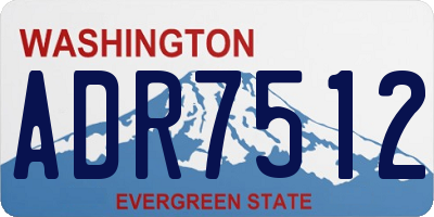 WA license plate ADR7512