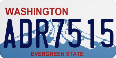 WA license plate ADR7515