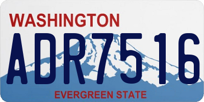 WA license plate ADR7516