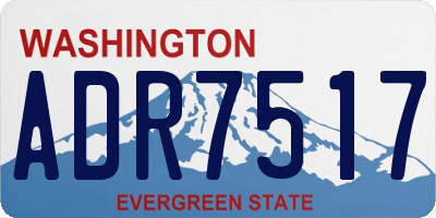 WA license plate ADR7517