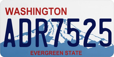 WA license plate ADR7525