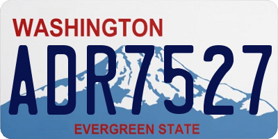WA license plate ADR7527