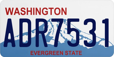WA license plate ADR7531