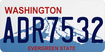 WA license plate ADR7532