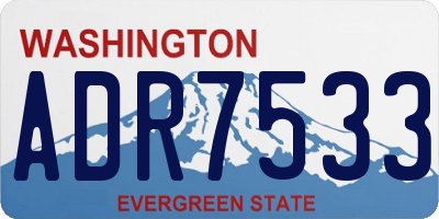 WA license plate ADR7533