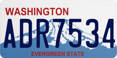 WA license plate ADR7534