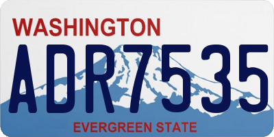 WA license plate ADR7535