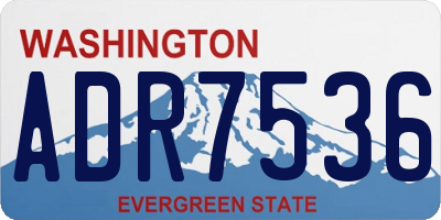 WA license plate ADR7536