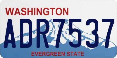 WA license plate ADR7537