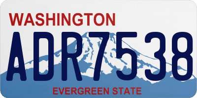 WA license plate ADR7538