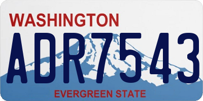 WA license plate ADR7543