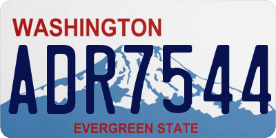 WA license plate ADR7544