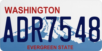 WA license plate ADR7548