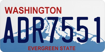WA license plate ADR7551