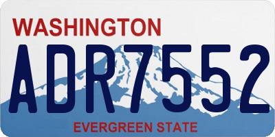 WA license plate ADR7552