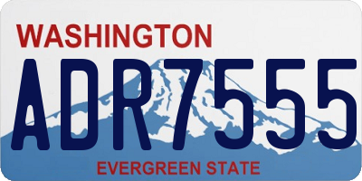 WA license plate ADR7555