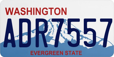 WA license plate ADR7557