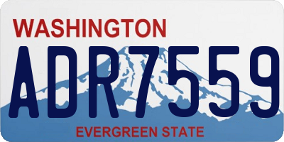 WA license plate ADR7559