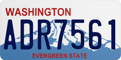 WA license plate ADR7561