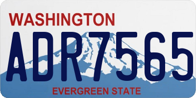 WA license plate ADR7565