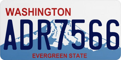 WA license plate ADR7566