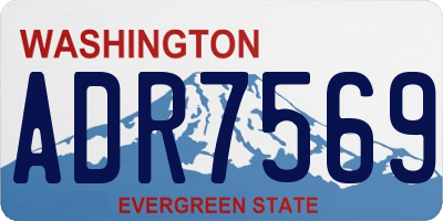 WA license plate ADR7569
