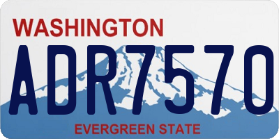 WA license plate ADR7570