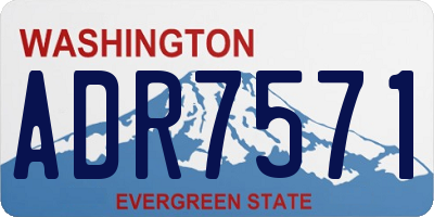 WA license plate ADR7571