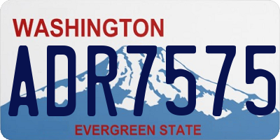 WA license plate ADR7575