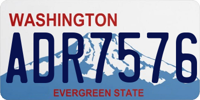 WA license plate ADR7576
