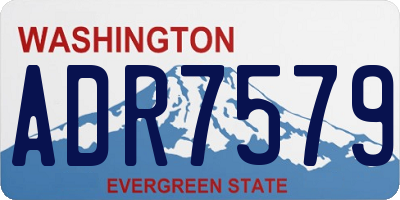 WA license plate ADR7579
