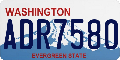 WA license plate ADR7580