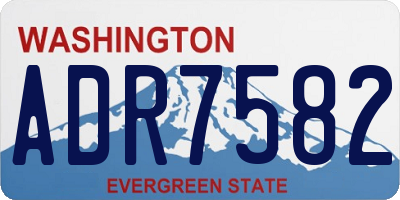 WA license plate ADR7582