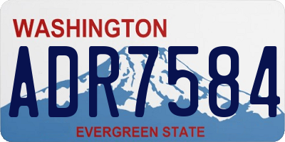 WA license plate ADR7584