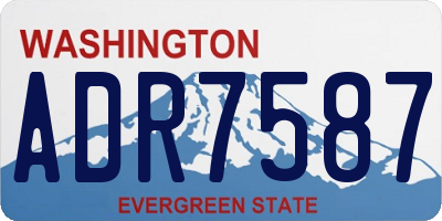 WA license plate ADR7587