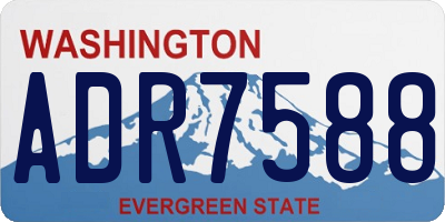 WA license plate ADR7588