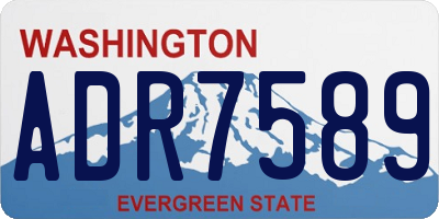 WA license plate ADR7589