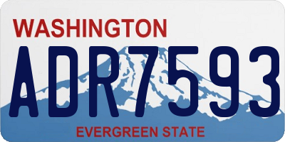WA license plate ADR7593
