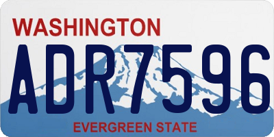 WA license plate ADR7596
