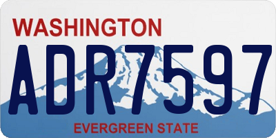 WA license plate ADR7597