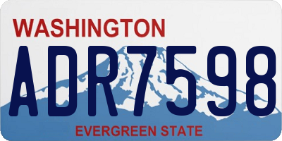 WA license plate ADR7598