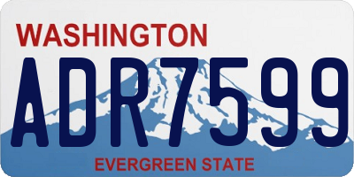 WA license plate ADR7599