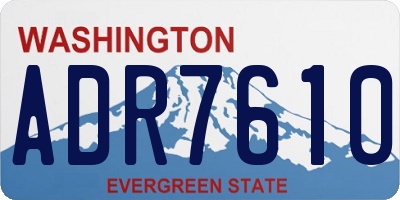 WA license plate ADR7610