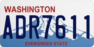 WA license plate ADR7611