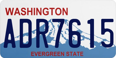 WA license plate ADR7615