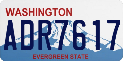 WA license plate ADR7617