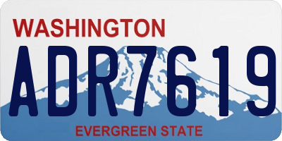 WA license plate ADR7619