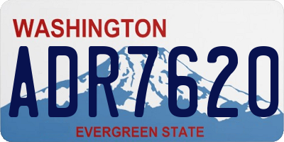 WA license plate ADR7620